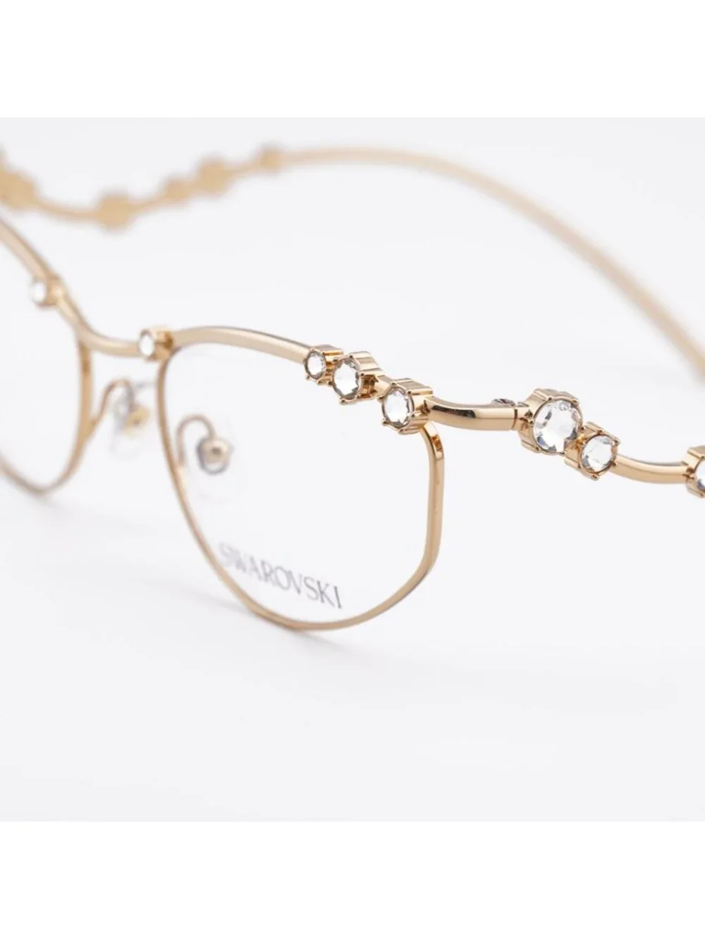 Swarovski SK1015 4004 Eyeglasses Gold with Stones 55mm Irregular Frame